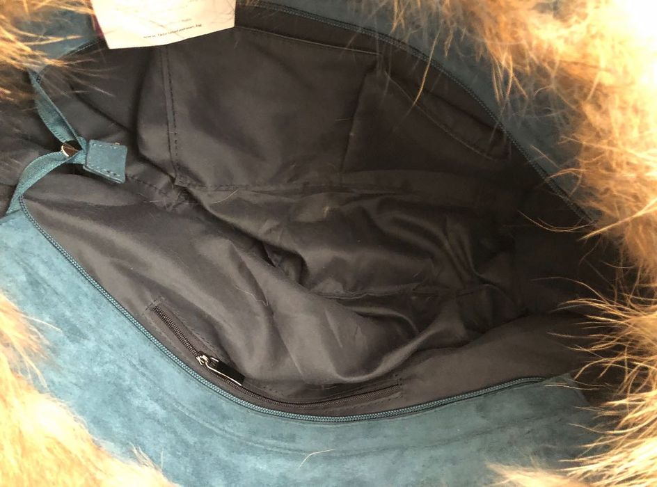 Нова чанта с истински мех