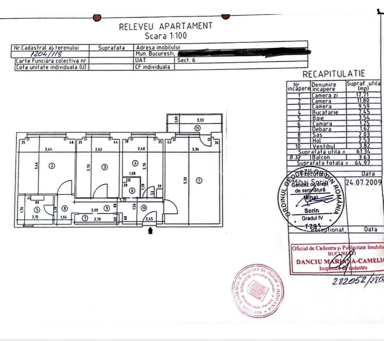 Apartament 3 camere Frigocom - Al. Lunca Siretului