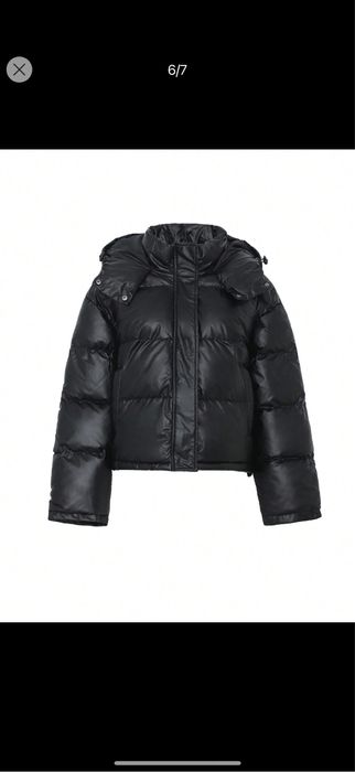 Пухкаво черно зимно дамско яке / пухенка Dazy Shein