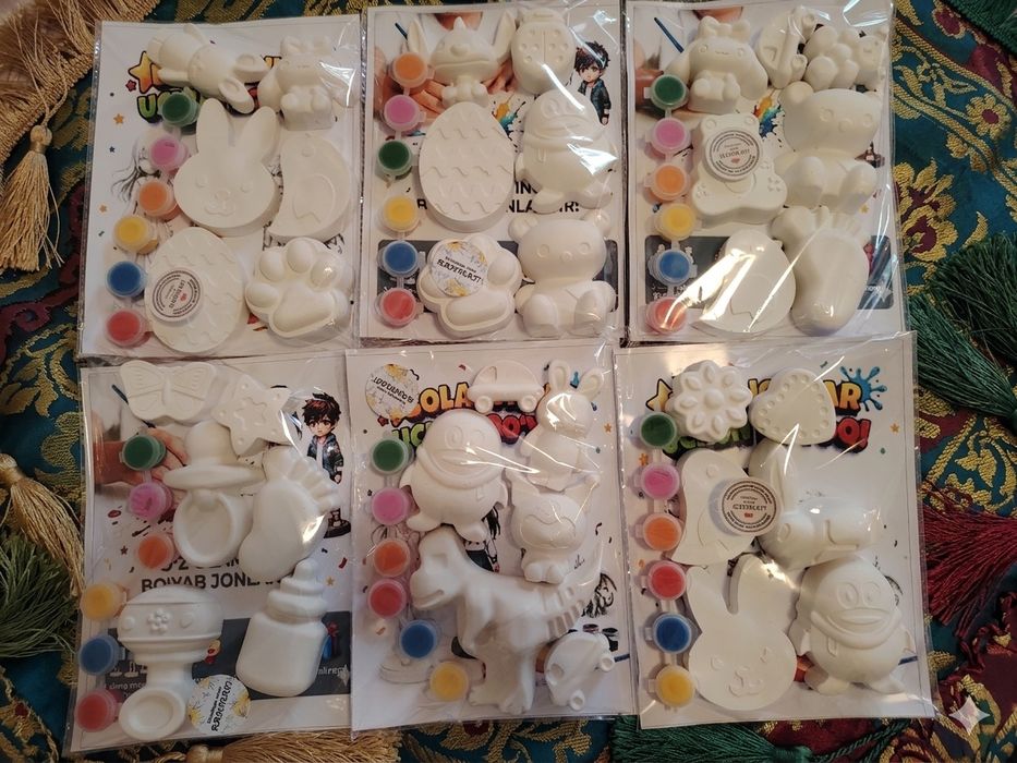 Gips figurkalar bolalar uchun qiziqarli boyash oyinchoq
Bolalar uchun