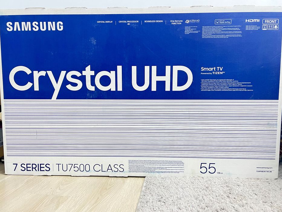 Продам телевизор Samsung 55 7 series TU7500 crystal UHD original.