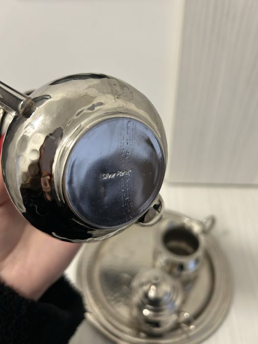 Set ceai sau cafea argintat