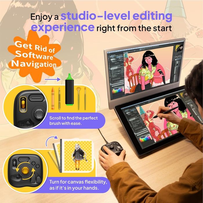 TourBox Lite: Универсален Контролер за Обработка на Снимки и Видео