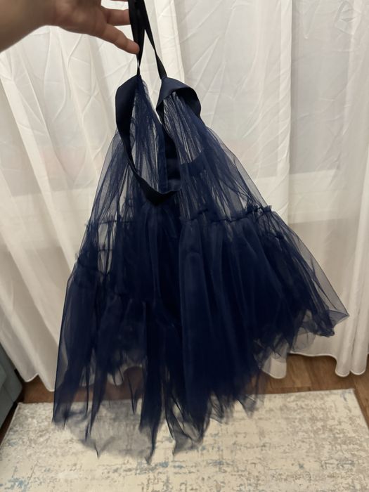 Вечернее синее платье