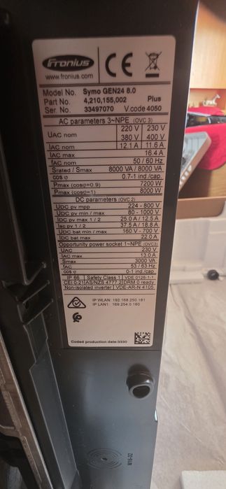 Fronius symo gen24 8.0 Plus Hibrid 8kW