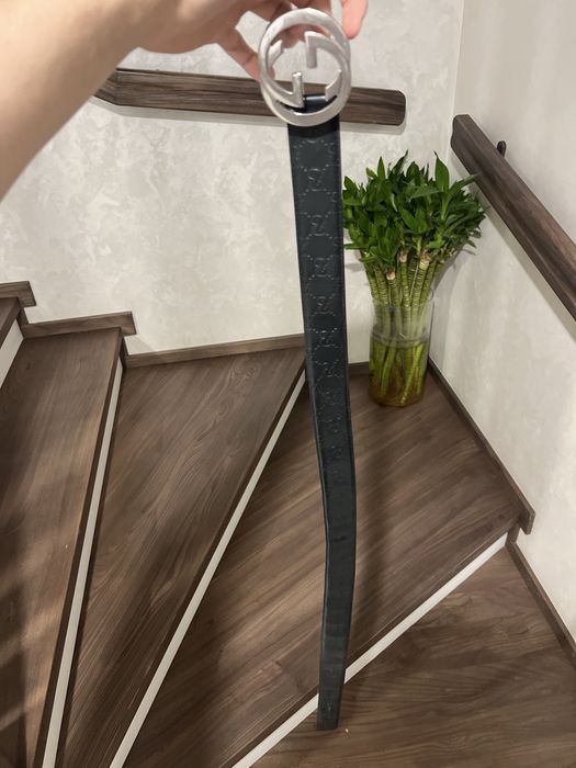 gucci belt total black monogram