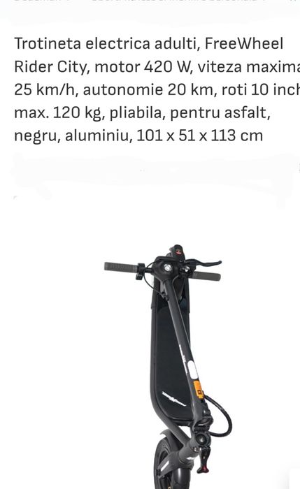 Trotineta electrica roti 10inchi motor420w