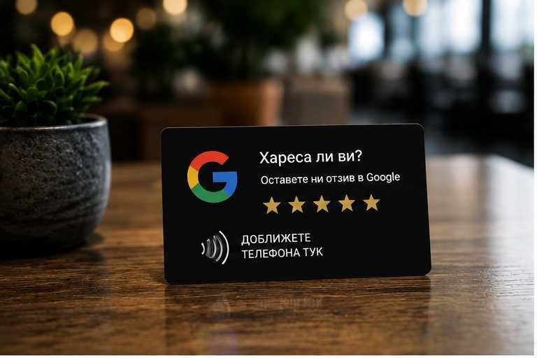 Google Review NFC карти за вашия бизнес