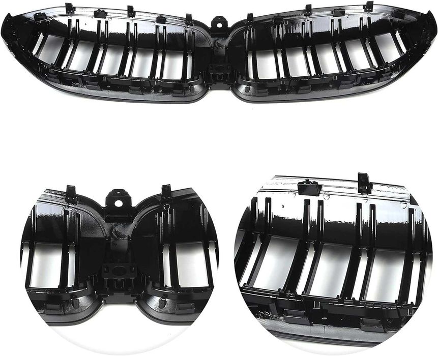 Двойни Решетки M Бъбреци за BMW 3 G20 G21 2019>2022 Черен Гланц