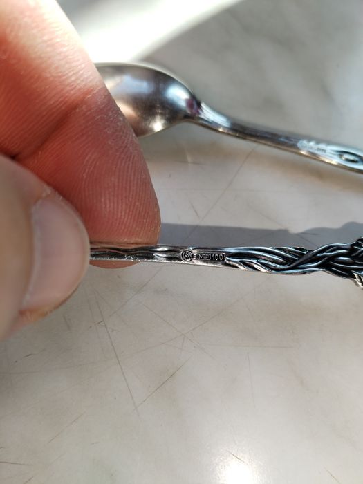 Сребърни лъжички 2 бр