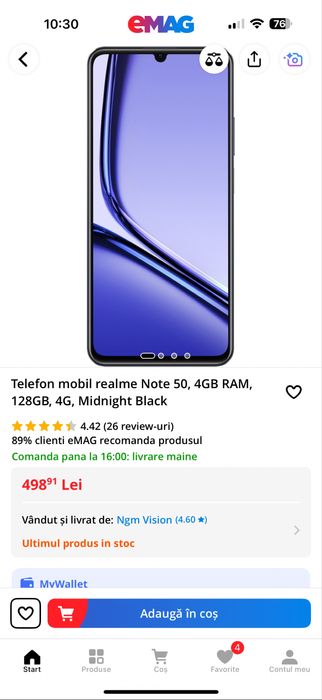 Realme Note 50 stare impecabila 10/10