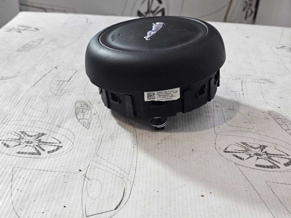 Airbag volan șofer Jaguar XE X760 / XF X260 2015-2023 2016 2.0d Cod OEM: GX73-043B13-AD, GX73043B13AD (5F3)
