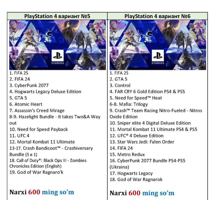 Игры для PlayStation 4-5 (офлайн)