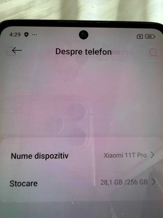Telefon Xiaomi 11T Pro 12gb ram 256gb stocare, ecran putin ars in soare in rest arata foarte bine