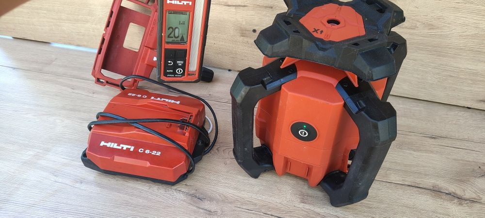 Laser panta Hilti pr 40 22 nuron. Receptor pra400, incarcator c6 si baterie