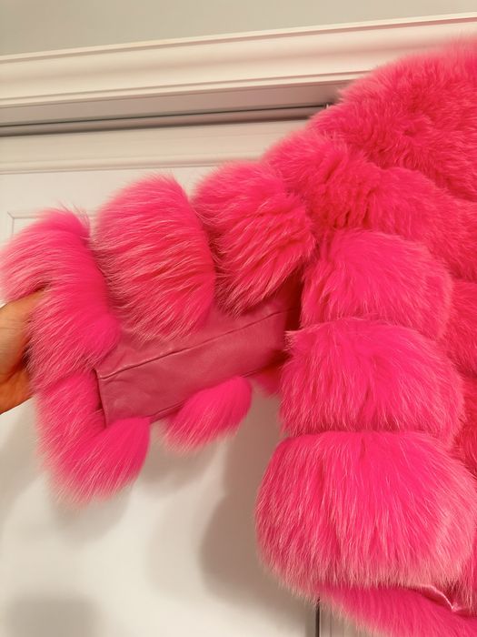 Blana naturala fucsia
