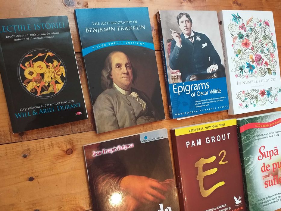 Peste 20 carti romane,beletristică:O.Wilde,Creangă,Rebrea,Braun,Gaynor