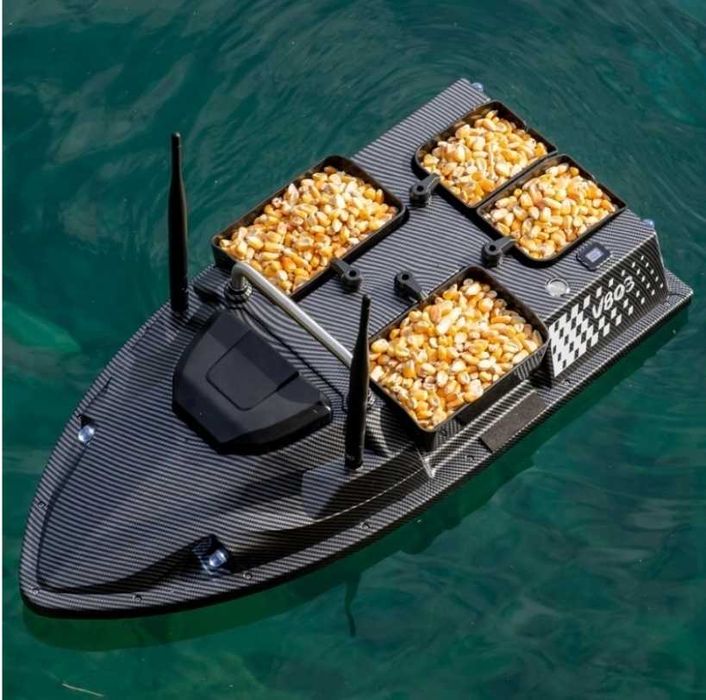 Лодка за захранка V803 PRO + Сонар  Lucky 500m 12000mAh 500m 15km/h