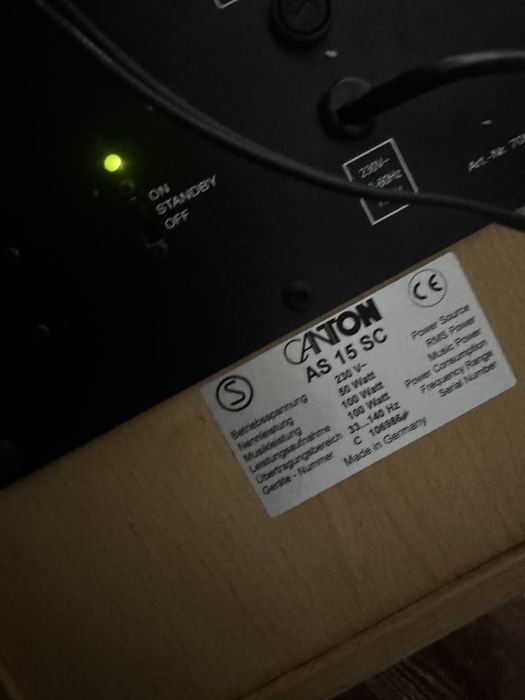 Subwoofer Canton AS 5S Made in Germany. + Canton AS 15 Sc
