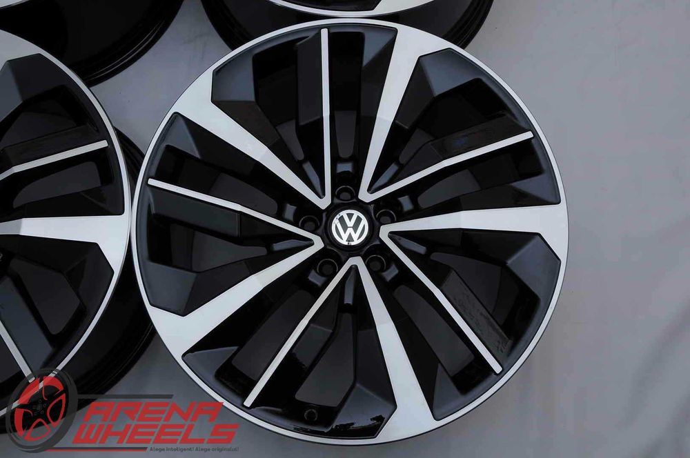 Jante Noi 20 inch Originale VW Touareg 3 CR R20 Negru Diamond Cut