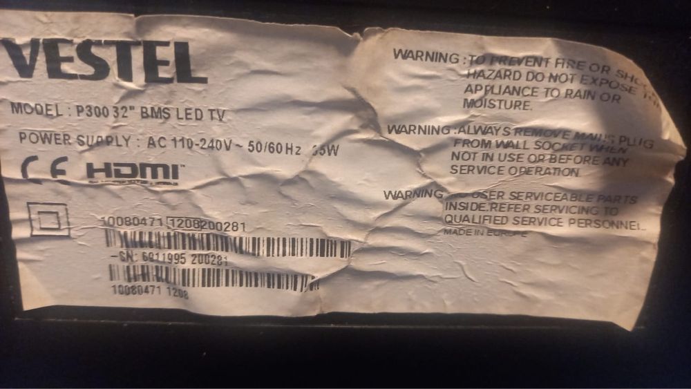 Телевизор нерабочий