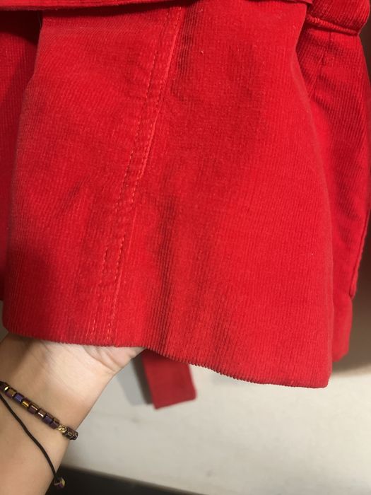 Geaca de velur culoarea rosie mar M
