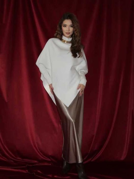 Женская кофта лапша молочный цвет