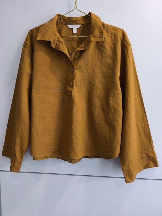 H&M риза ленена смес р-р М