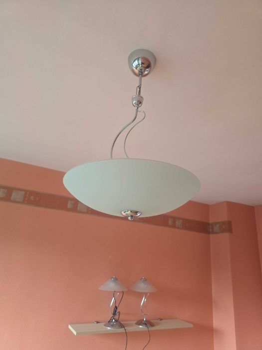 Две нощни лампи и полилей комплект