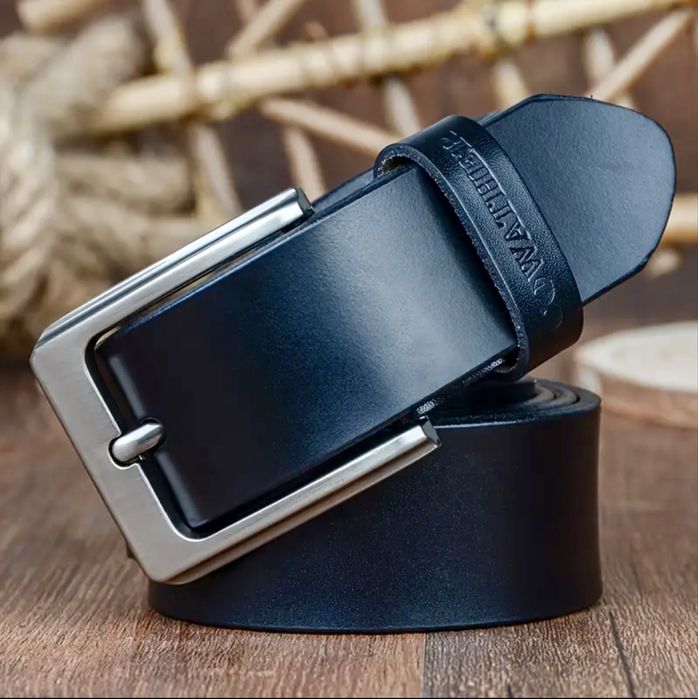 Мъжки, премиум кожен колан COWATHER*/Естест. телешка кожа -10%Промоция