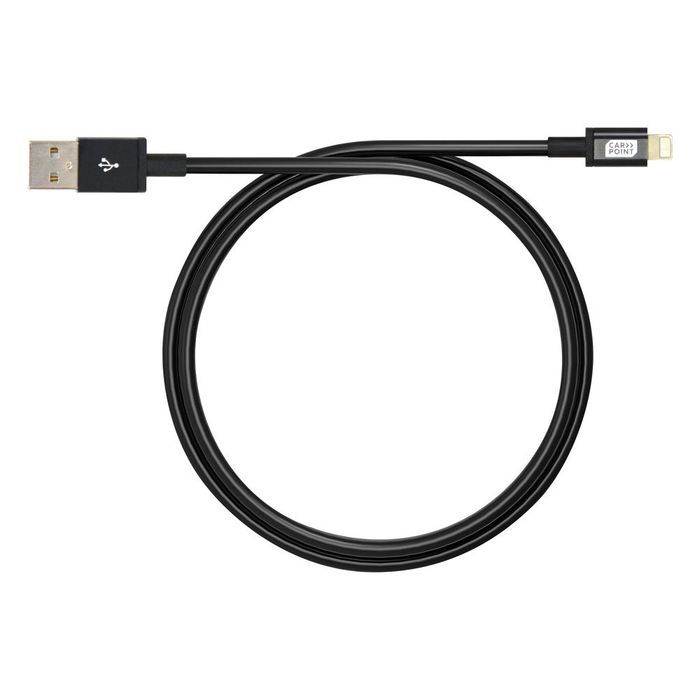 Set incarcare telefon Carpoint Premium, incarcator bricheta cu 2 iesiri USB, cablu cu cablu conector hibrid MicroUSB MFi Dock 8pin si incarcator