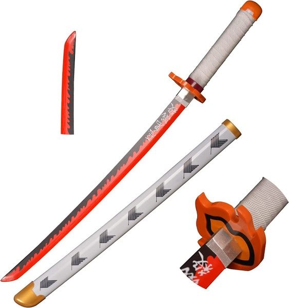 Катана из аниме клинок рассекающий демонов 104 см Кеджуро Ренгоку - До