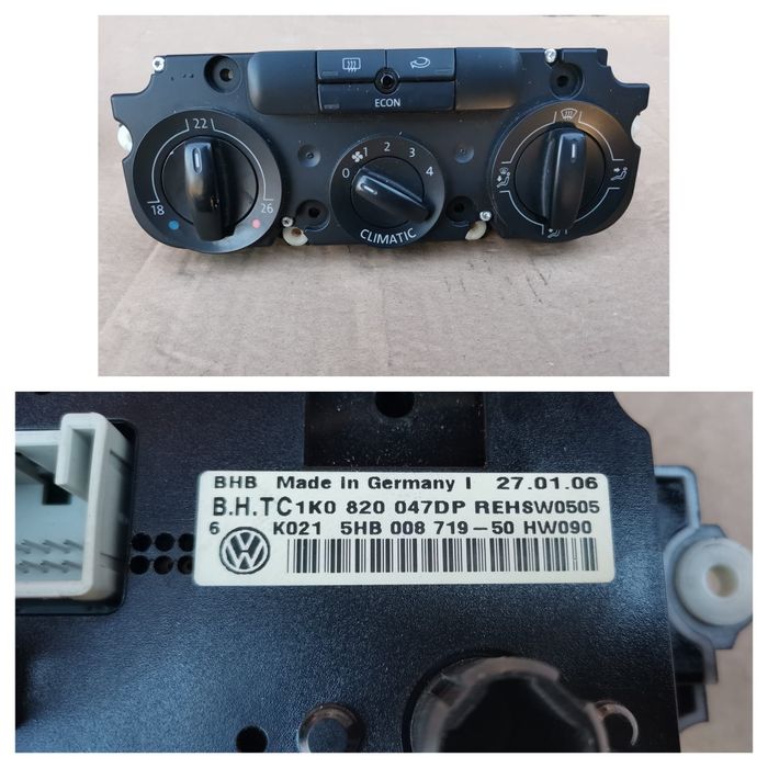 Panou comanda clima AC 1K0820047DP vw passat b6 2.0 tdi 140 cp CBA
