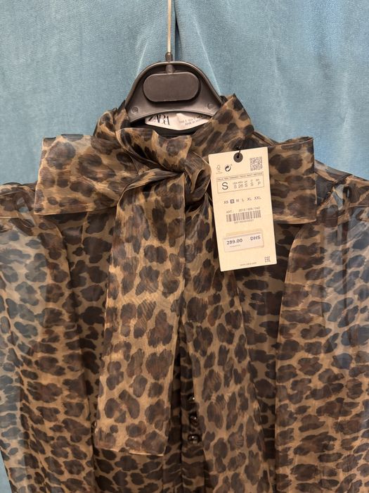 Блузка Zara новая леопард