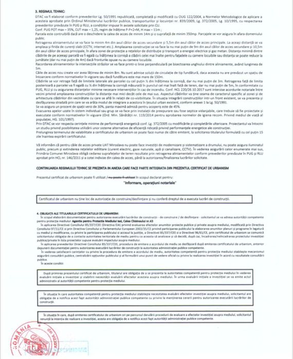 MIROSLAVA - IASI - Loturi teren intravilan - zona Notariat I. Paduraru