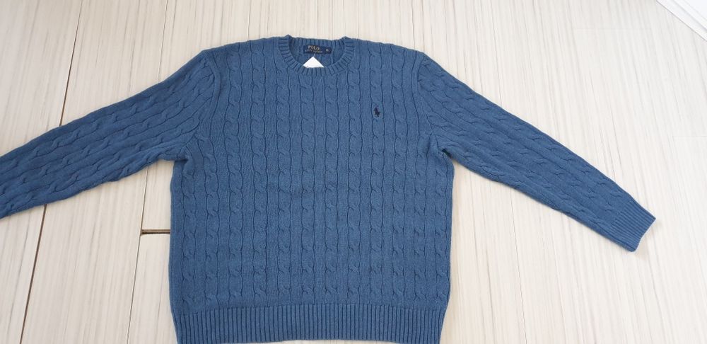 POLO Ralph Lauren Cable Cotton / Knit  XL НОВО! ОРИГИНАЛ! Мъжки Пулове
