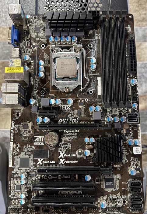 Kit PC Intel i5-3470 + ASRock ZH77 Pro3 + 4GB RAM Kingston HyperX