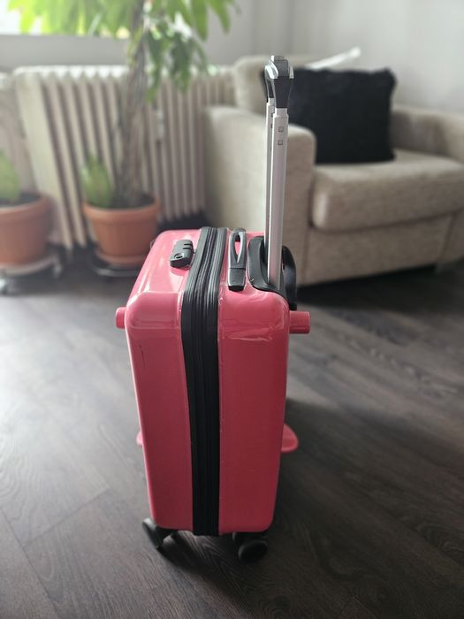 Valiza cu Sezut pentru Copii, cu Roti, Centura de Siguranta, ABS, 20 L