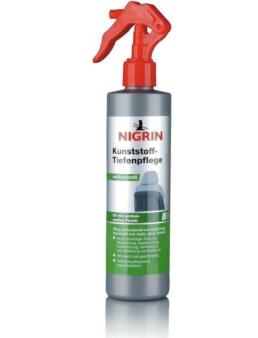 Solutie pentru reconditionare si conservare plastic Nigrin 300 ml, pentru plastic, vinyl, cauciuc si piele sintetica - Semi-Lucios