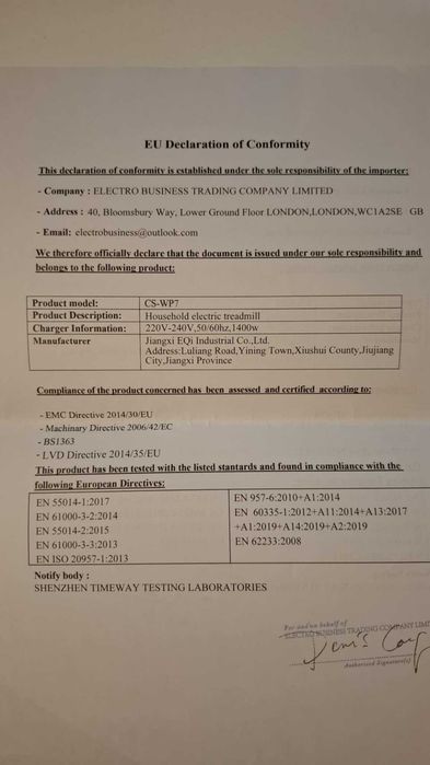 Banda de Alergare Electrica Pliabila GEARSTONE Model: CS-WP7
