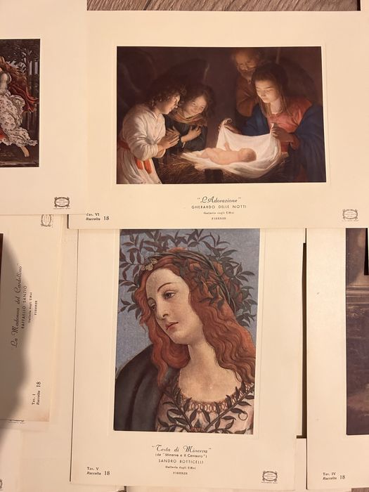 Catalog cu picturi din galeria Uffizi din Florenta