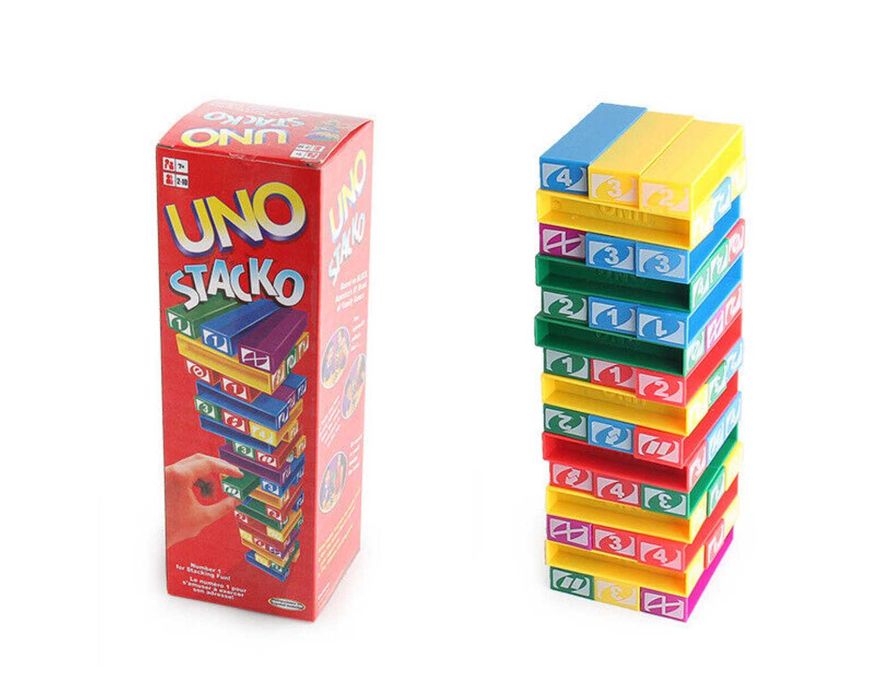 MINI JENGA UNO STACKO | Блокчета УНО за строене. Eдна невероятна игра