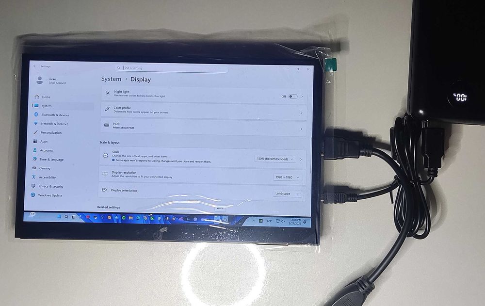 10.1" монитор IPS, Touch, 1920x1080 преносим