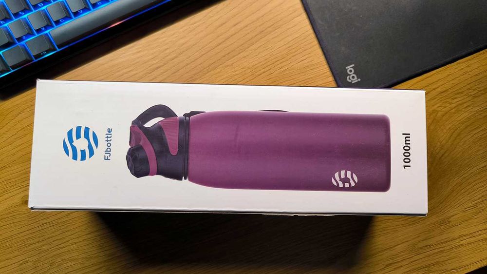 Fjbottle спортна бутилка 1L от неръждаема стомана – BPA-free, leakproof, нова