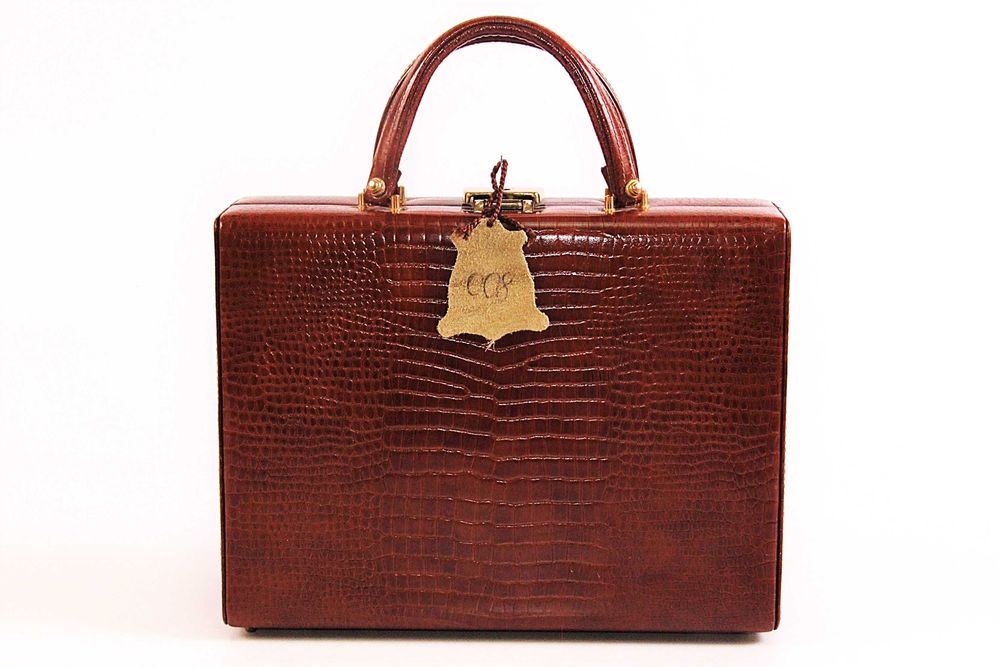Geanta DIPLOMAT dama, piele naturala aligator, cu cheita, England NOUA