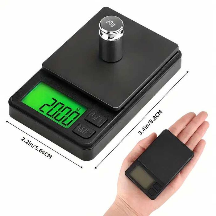 Cantar bijuterii capac negru 2 zecimale 0.01g - 1000g LCD Iluminat