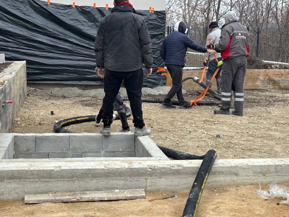 Полагане на бетон на трудно достъпни места