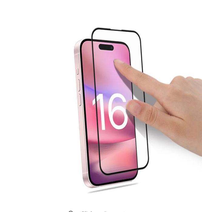 Folie sticla 20D FULL GLUE pt iPhone 16 , 16 Pro , 16 Plus, 16 Pro Max