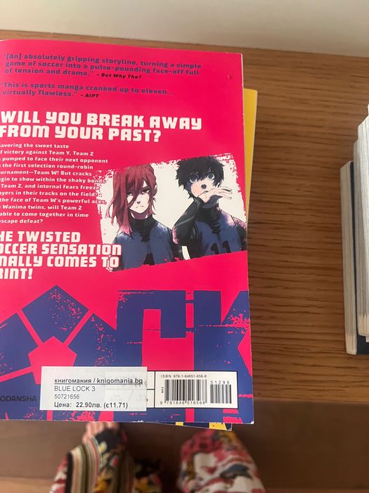 Manga books Demon Slayer, BlueLock, One Punch Man, DragonBall and Moriaty