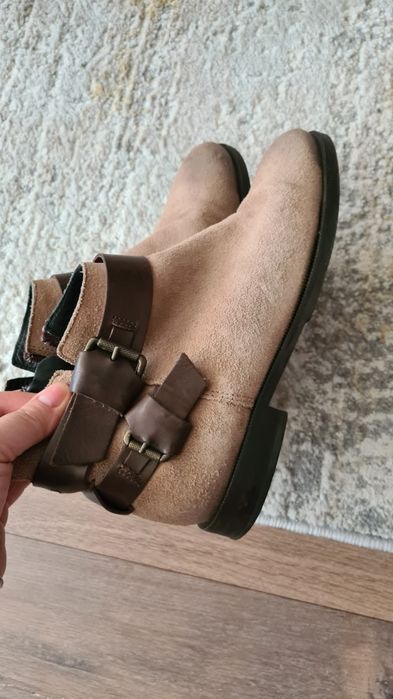 Ghete pentru primavara tommy hilfiger, piele intoarsa, 39